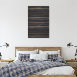 Dunkles Japandi-Anthrazit-Holz-Minimalist Leinwanddruck