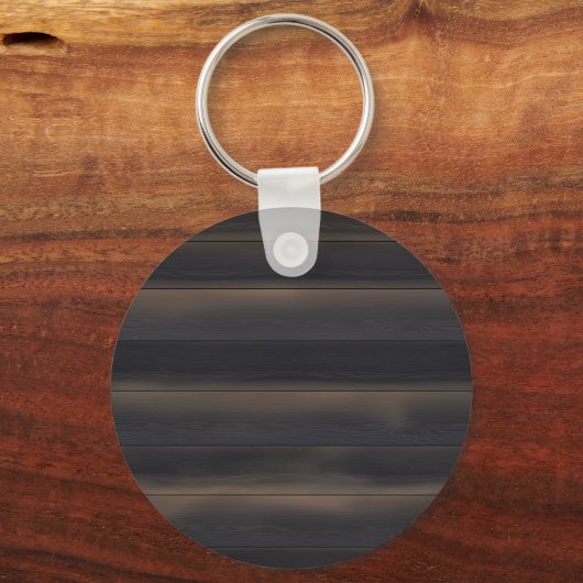 Dunkles Japandi-Anthrazit-Holz-Minimalist Schlüsselanhänger (Vorderseite)