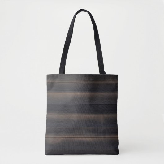 Dunkles Japandi-Anthrazit Holz Minimalist Tasche (Vorderseite)
