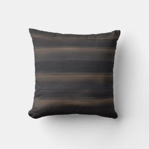 Dunkles Japandi verkohltes Holz Kohle Minimalist Kissen