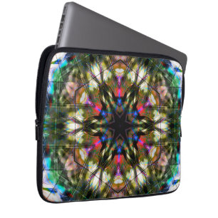 Dunkles Kaleidoskop im Acrylstil Laptopschutzhülle