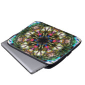 Dunkles Kaleidoskop im Acrylstil Laptopschutzhülle (Vorne Knopf)