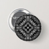 Dunkles Kaleidoskopmuster Button (Vorne & Hinten)