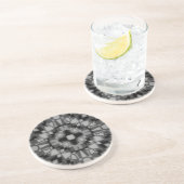 Dunkles Kaleidoskopmuster Getränkeuntersetzer (Seite)