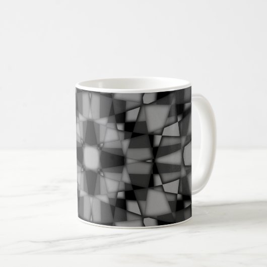 Dunkles Kaleidoskopmuster Kaffeetasse (VorderseiteRechts)