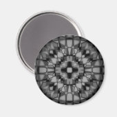 Dunkles Kaleidoskopmuster Magnet (Vorderseite/Rückseite)