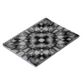 Dunkles Kaleidoskopmuster Notizblock (Linke Seite)