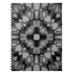 Dunkles Kaleidoskopmuster Notizblock