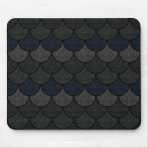 Dunkles Kamm-Muster der Drachen-Schuppen Mousepad