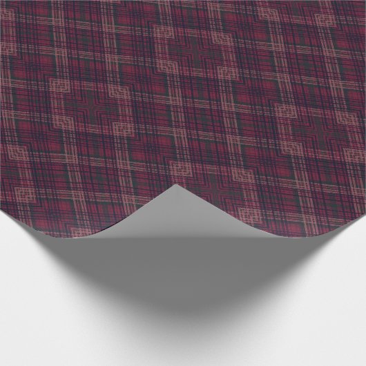 Dunkles Kariertes Wrapping Paper Geschenkpapier (Ecke)