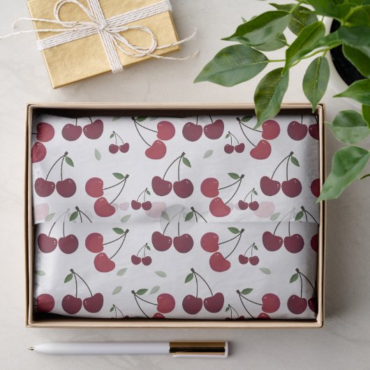 Dunkles Kirschmuster Seidenpapier (Geschenk)