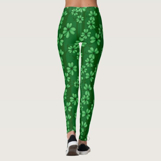 Dunkles Kleeblatt Leggings (Rückseite)