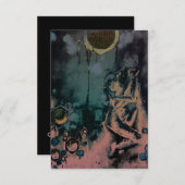 dunkles Koma Einladung (Vorne/Hinten)