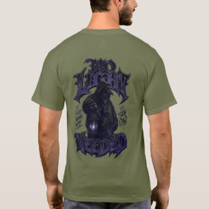 Dunkles Krähen-Gothic-Streetwear-Shirt Kapuzenra T-Shirt
