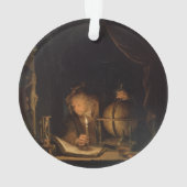 Dunkles Labor Weihnachten Ornament (Rückseite)