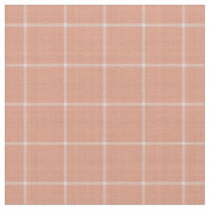Dunkles Lachsfensterpaneel-Gingham-Karo Stoff