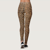 Dunkles Leder: Eleganter einfacher Hintergrund Leggings (Rückseite)