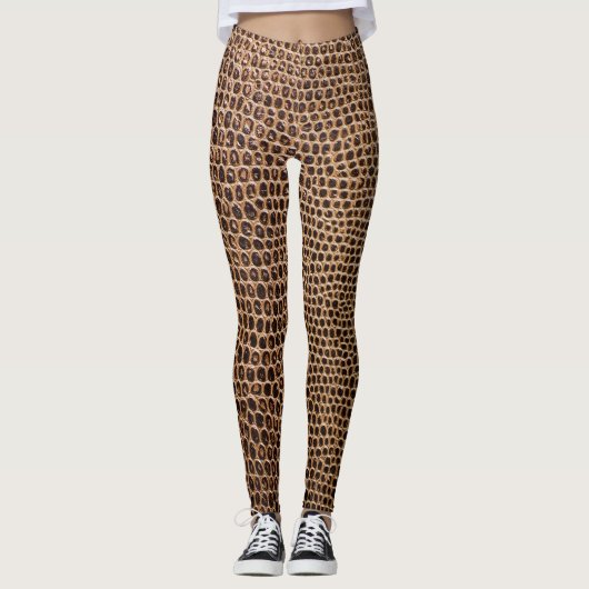 Dunkles Leder: Eleganter einfacher Hintergrund Leggings (Vorderseite)