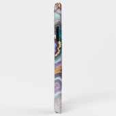 Dunkles Lila Aquamarines blaues Gold-Marmor Kunstm Case-Mate iPhone Hülle (Hinten/Rechts)