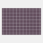 Dunkles lila ästhetisches Rastermuster Geschenkpapier Set (Vorderseite 3)