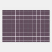 Dunkles lila ästhetisches Rastermuster Geschenkpapier Set (Vorderseite 2)