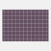 Dunkles lila ästhetisches Rastermuster Geschenkpapier Set (Vorderseite)