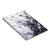 Dunkles Lila Black Storm Abstraktes Notebook Notizblock (Rechte Seite)