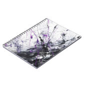Dunkles Lila Black Storm Abstraktes Notebook Notizblock (Linke Seite)