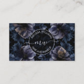 Dunkles Lila-Blumen-Logo Visitenkarte (Vorderseite)