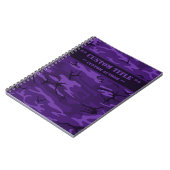 Dunkles Lila Camouflage-Notebook mit Titel/Autor-B Notizblock (Linke Seite)