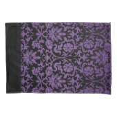 Dunkles Lila Damask-Muster Kissenbezug (Vorderseite)