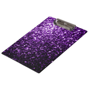 Dunkles Lila-farbenes glänzendes Glitter Funkeln Klemmbrett