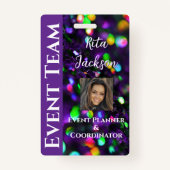 Dunkles Lila Foto Ausweis (Vorderseite)