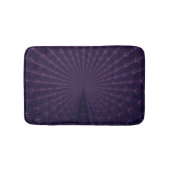 Dunkles lila Fraktal-Pfau-Feder-Muster Badematte (Vorderseite)