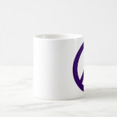 Dunkles Lila Friedenssymbol Kaffeetasse (Mittel)