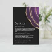 Dunkles lila goldenes Age Begleitkarte (Stehend Vorderseite)