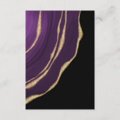 Dunkles lila goldenes Age Begleitkarte (Rückseite)