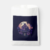 Dunkles Lila gotisches Spuk Haus Geschenktütchen (Vorderseite)