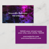 Dunkles Lila Hot Pink Black Goth Animal Muster Visitenkarte (Vorne/Hinten)