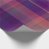 Dunkles Lila Madras Kariertes Streifenmuster Geschenkpapier (Ecke)