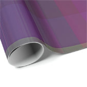 Dunkles Lila Madras Kariertes Streifenmuster Geschenkpapier (Rolleneckpunkt)
