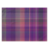 Dunkles Lila Madras Kariertes Streifenmuster Tischdecke (Vorderseite (Horizontal))