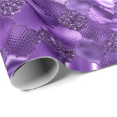 Dunkles Lila marokkanisches Quatrefolienmuster Geschenkpapier (Rolleneckpunkt)