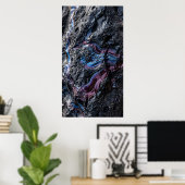 Dunkles Lila-Mineral-Abstrakt-Poster Poster (Heimbüro)
