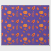 Dunkles, Lila, nahtloses Wrapping Papier mit Fall  Geschenkpapier (Flach)