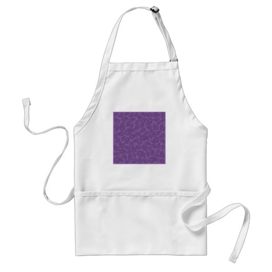 Dunkles lila Paisley Schürze (Vorne)