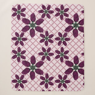 Dunkles Lila-Rosenmuster — Elegante Pflaumenflora Sherpadecke