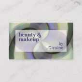 Dunkles Lila Schwarz Blassgrün Abstraktes Kunstmus Visitenkarte (Vorderseite)