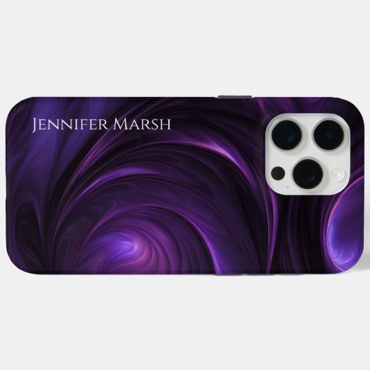 Dunkles Lila Swirbeldesign Case-Mate iPhone Hülle (Rückseite (Horizontal))