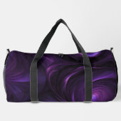 Dunkles Lila Swirbeldesign Duffle Bag (Rückseite)